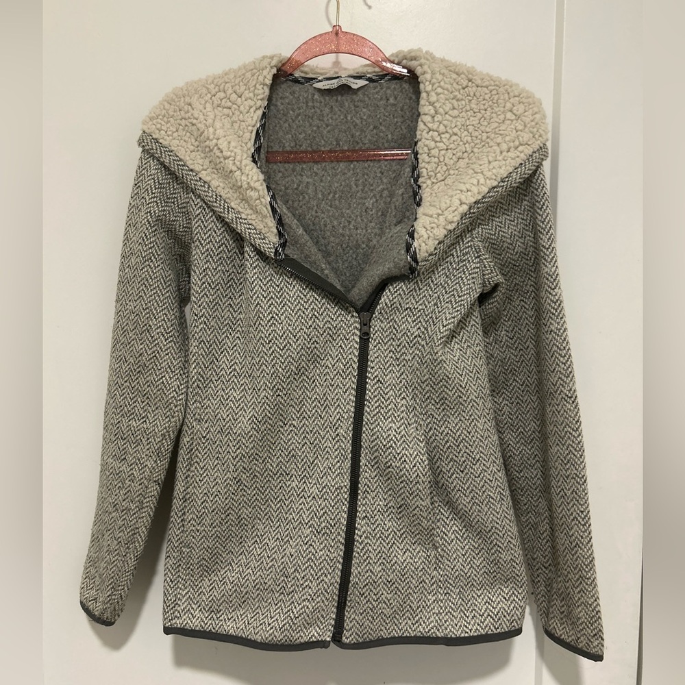 Women’s Alpine Design Gray Sherpa-Lined Hooded Jacket